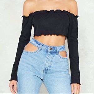 Nasty gal Off the shoulder crop top